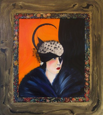 Belle Époque I -Dame avec chapeau à plumes- - JuleSimo