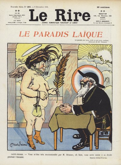 Un paradis laïque. Illustration pour Le Rire - Jules Abel Faivre