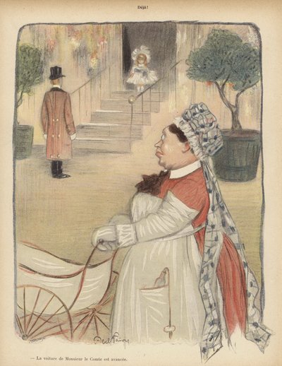 Déjà ! : petite fille répondant à la porte - Jules Abel Faivre