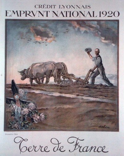 Affiche publicitaire pour le Crédit Lyonnais pour le prêt national - Jules Abel Faivre