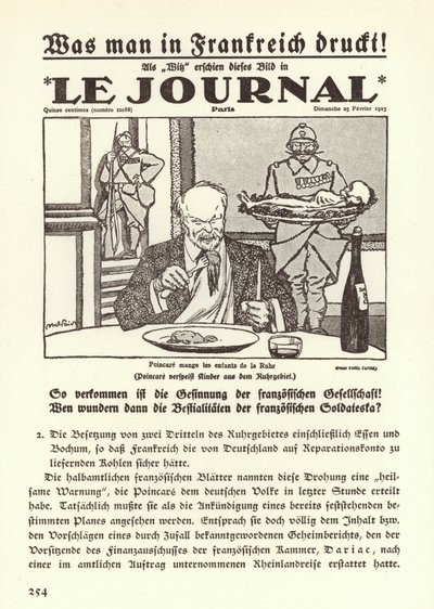Propagande allemande représentant la première page d
