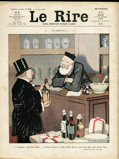 Illustration de Abel Faivre (1867-1945) pour la couverture de Le Rire - Jules Abel Faivre