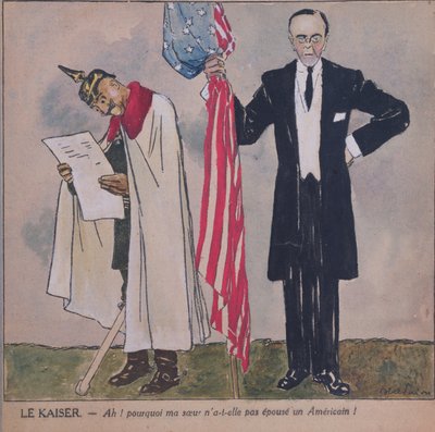 Président Woodrow Wilson et Kaiser Wilhelm II c.1917 - Jules Abel Faivre