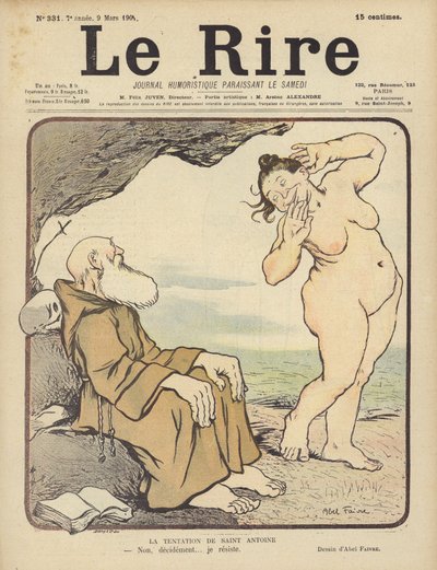 La Tentation de Saint Antoine, Illustration pour Le Rire - Jules Abel Faivre