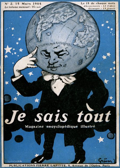 Couverture de la revue encyclopédique illustre "Je sais tout" N°2, 15 mars 1905 - Jules Alexandre Gruen or Grun