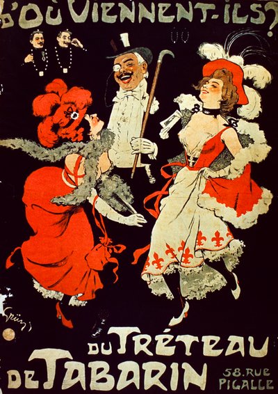 Affiche Du Treteau De Tabarin - Jules Alexandre Gruen or Grun