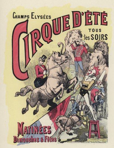 Affiche de cirque (lithographie en couleur) - Jules Arsene (after) Garnier