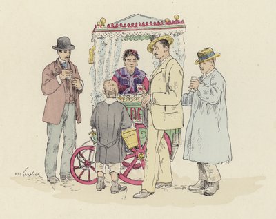 Vendeur de limonade à la foire - Jules Arsene (after) Garnier