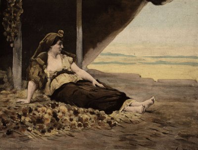 Cleopatra (Cleopatre) selling onions. Pantagruel. llustration by Jules Garnier. In “Rabelais et l