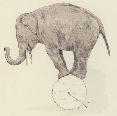 Éléphant en équilibre - Jules Arsene Garnier