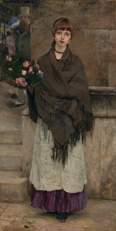 Marchande de fleurs à Londres - Jules Bastien Lepage
