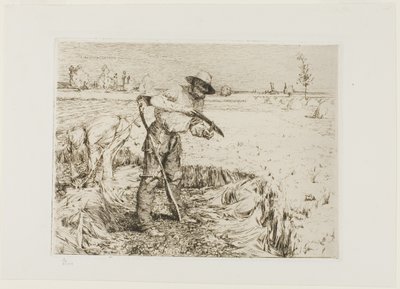 Faucheur aiguisant une faux - Jules Bastien Lepage