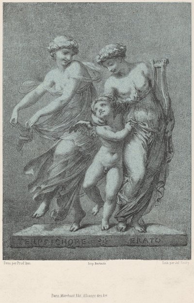 Apollon et les Muses - Jules Boilly after Pierre Paul Prud
