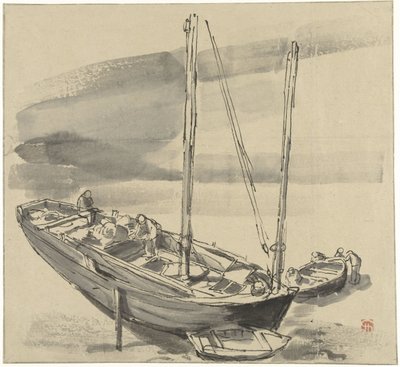Bateaux à Grancamp (Calvados) - Jules Chadel
