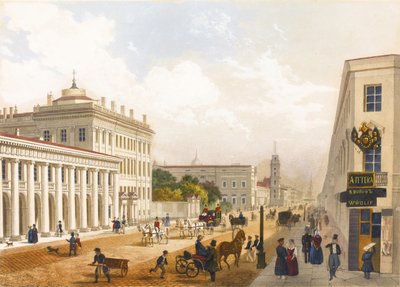 Vue de la perspective Nevski à Saint-Pétersbourg - Jules Charlemagne
