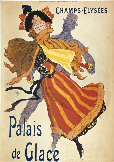 Publicité pour le Palais de Glace aux Champs-Élysées, par Jules Chéret - Jules Cheret
