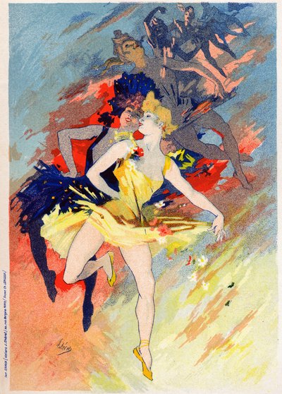 Art. Divertissement. La danse. Allégorie par Jules Chéret, France, vers 1890 - Jules Cheret