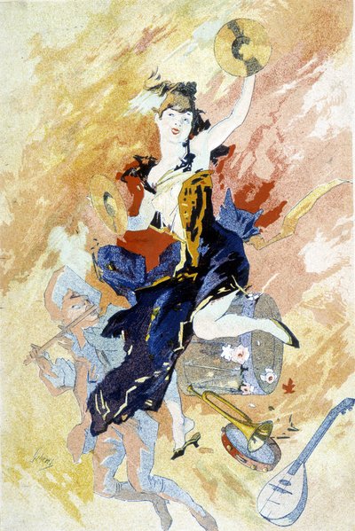 Dessin de Cherret pour le Carnaval (fin du 19e siècle) - Jules Cheret