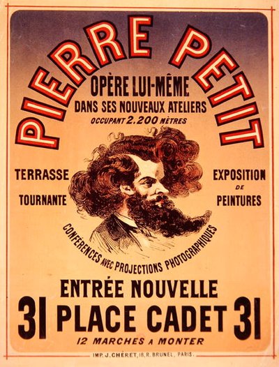 Affiche publicitaire pour les Nouveaux Studios de Pierre Petit - Jules Cheret