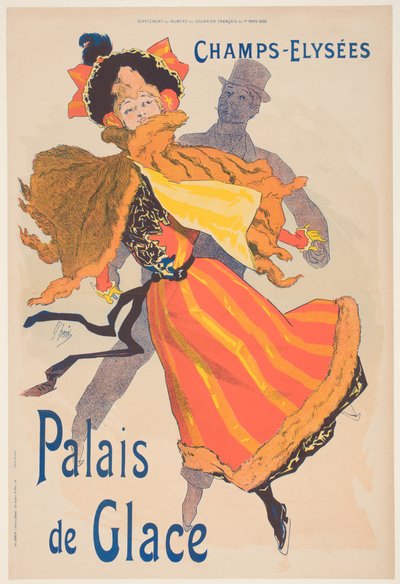 Affiche publicitaire pour le Palais de Glace, Champs-Élysées - Jules Cheret