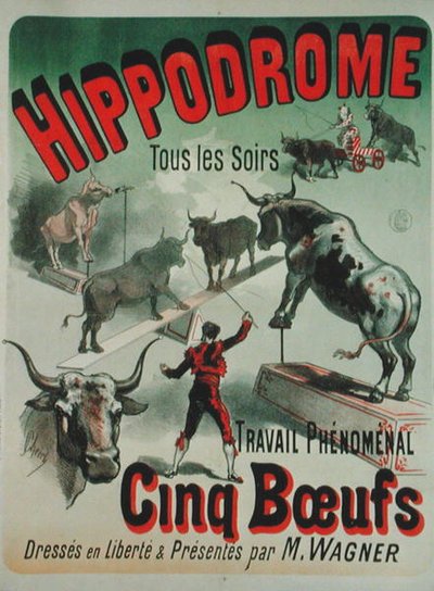 Affiche publicitaire pour la représentation des 