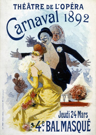 Affiche de Cheret pour le carnaval de 1892 à l