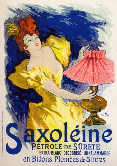 Science. Énergie. Saxoléine, huile pour lampe. Affiche par Jules Chéret, France - Jules Cheret