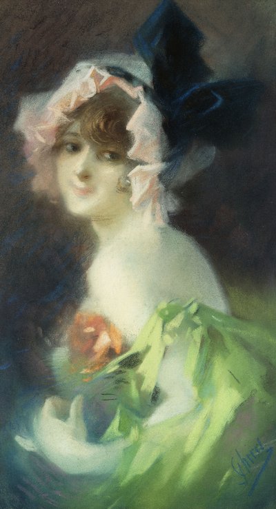 Femme aux gants - Jules Cheret