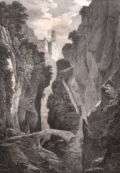 Vallée des Moulins à Sorrente, Campanie, Italie - Jules Coignet