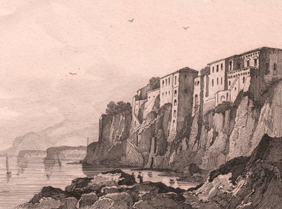 Vue de Sorrente avec la maison de Torquato Tasso, Campanie, Italie - Jules Coignet