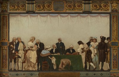 Esquisse pour la mairie du 20e arrondissement : Naissance, patrie, devoir, droits - Jules Didier