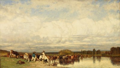Vaches traversant un gué, 1836 - Jules Dupré