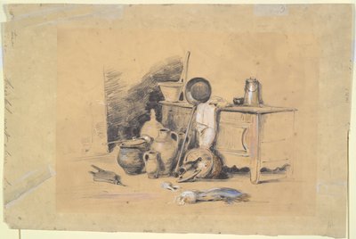 Paysage (recto); Nature morte (verso) - Jules Dupré