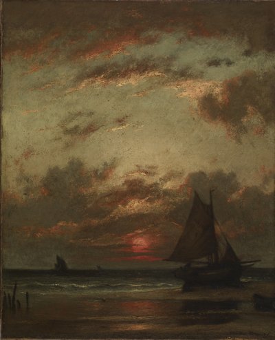 Coucher de soleil sur la côte - Jules Dupré