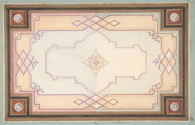 Conception pour un plafond, seconde moitié du XIXe siècle. Créateurs : Jules-Edmond-Charles Lachaise, Eugène-Pierre Gourdet - Jules Edmond Charles Lachaise and Eugène Pierre Gourdet