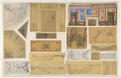 Dix-neuf dessins pour la décoration peinte des intérieurs, 1830-97 - Jules Edmond Charles Lachaise and Eugène Pierre Gourdet