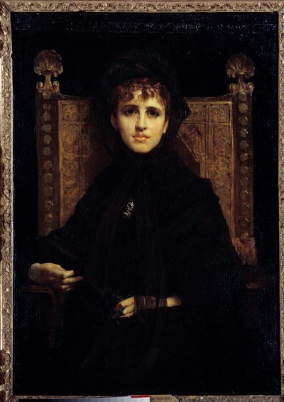 Portrait de Madame Georges Bizet (1849-1926). Peinture de Jules Elie Delaunay (1828 - 1891) - Jules Elie Delaunay