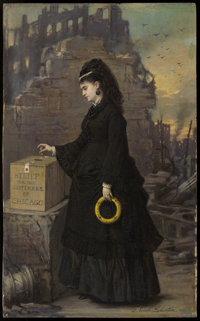 Secours pour les sinistrés de Chicago, 1872 - Jules Emile Saintin