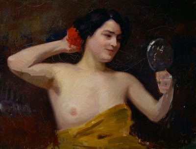Nu féminin (femme avec son miroir) - Jules Ernest Renoux