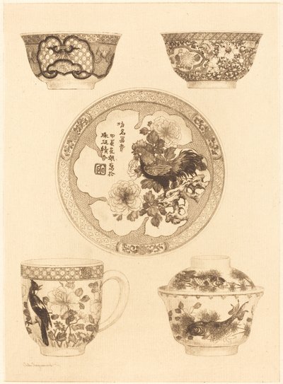 Cinq pièces de Chine - Jules Ferdinand Jacquemart