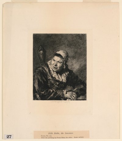 Hille Bobbe, la sorcière, de "Gravures de tableaux au Metropolitan Museum, New York" - Jules Ferdinand Jacquemart