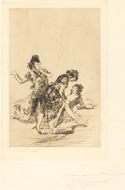 Scène espagnole - Jules Ferdinand Jacquemart after Francisco de Goya