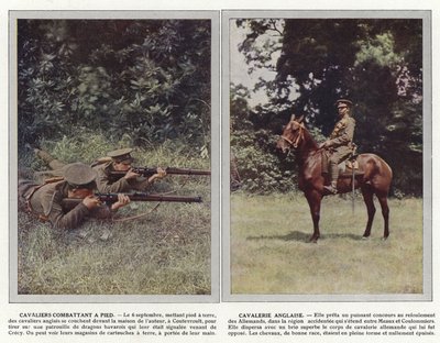 Cavaliers combattant à pied, cavalerie anglaise - Jules Gervais Courtellemont