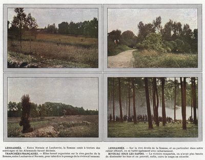 Lenharree, Lenharree, tranchées françaises, bivouac sous les sapins - Jules Gervais Courtellemont