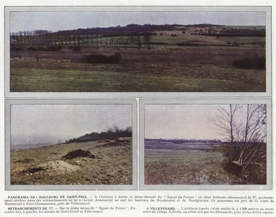 Panorama des Hauteurs de Saint-Prix, Retranchements de 77, A Villevenard - Jules Gervais Courtellemont