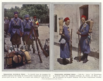 Tirailleurs, Nouvelle Tenue, Tirailleurs, Ancienne Tenue - Jules Gervais Courtellemont