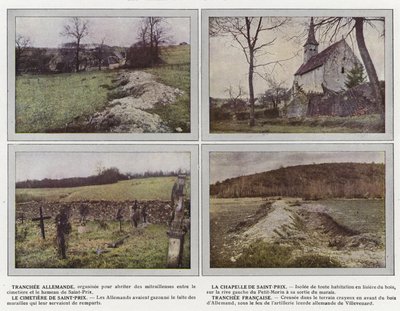 Tranchée allemande, La Chapelle de Saint-Prix, Le Cimetière de Saint-Prix, Tranchée française - Jules Gervais Courtellemont