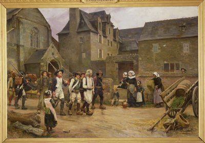 Les Révolutionnaires de Fouesnant Arrêtés par la Garde Nationale en 1792, vers 1886-87 - Jules Girardet
