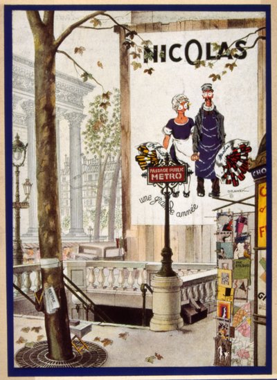 Affiche française représentant le livreur fictif "Nectar" 1931 - Jules Isnard Dransy
