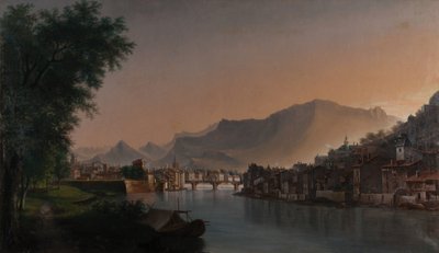 Vue de Grenoble au 19ème siècle - Jules Jean Baptiste Guedy